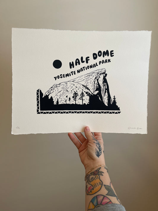 Black Half Dome Print, Large