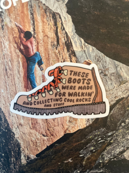 Collecting Cool Rocks & Stuff Sticker