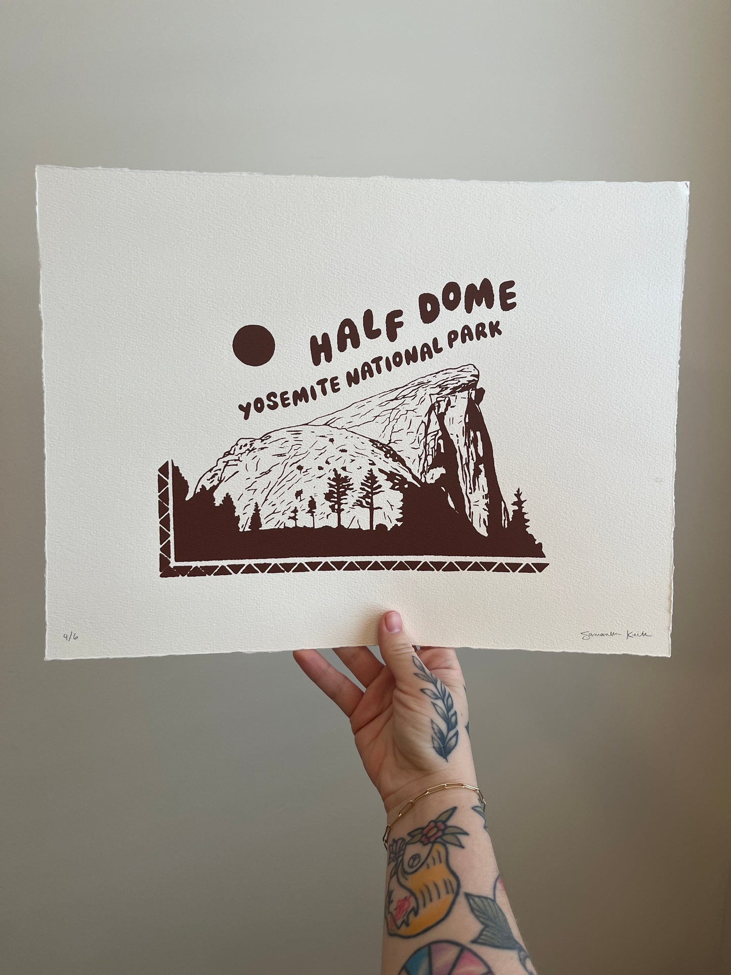 Brown Half Dome Print, Large