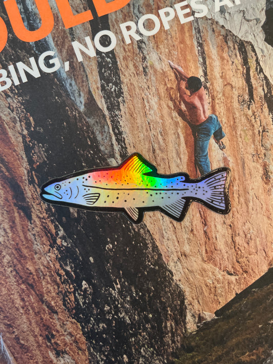 Holographic Trout Sticker